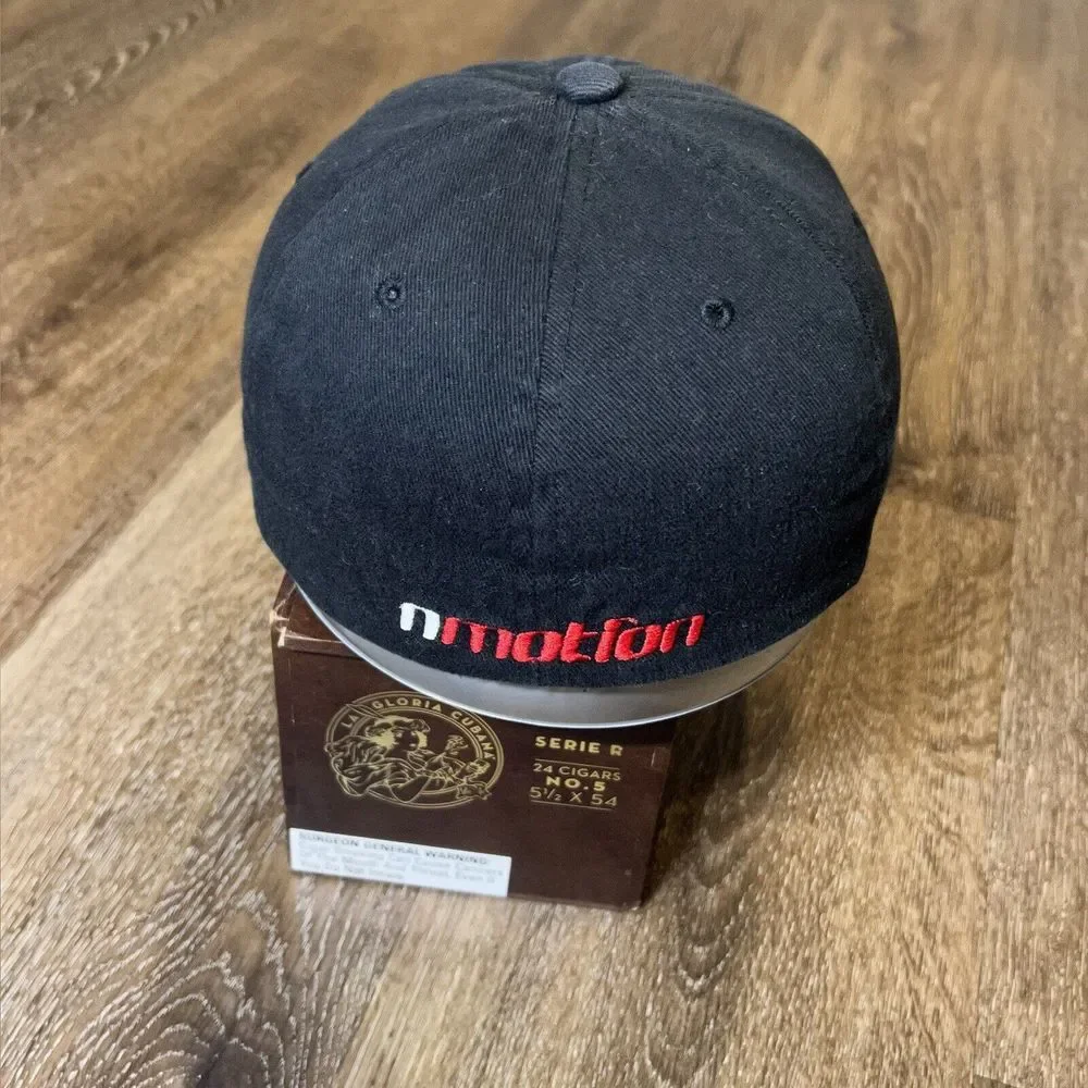 N Motion Running Hat Cap Black Cotton Tennis Golf Pickleball Gym‎ FlexFit